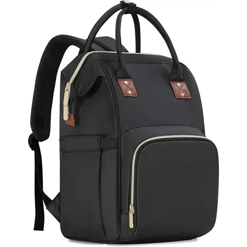 Femuar Diaper Bag Backpack Multifunction Maternity Nappy Baby Bag for Girls & Boys Large Capacity Travel Diaper Bags Dark Black