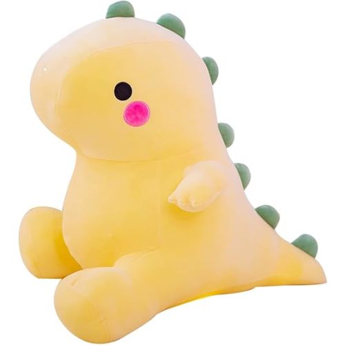 Cute Dinosaur Plush Toys Fat Dinosaur Stuffed Animals Toys Dolls Dinosaur Plush Toy Soft Stuffed Animal Dino Plushies Doll Cute Birthday Gifts for Kids Girls Boys (Yellow,13in)