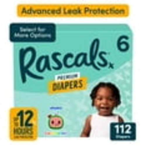 Rascals Baby Diapers CoComelon Edition, Size 6, 112 Count