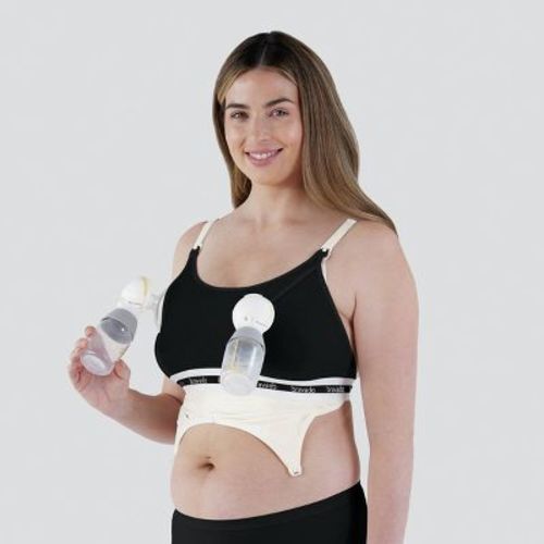 Bravado! Designs Women's Clip and Pump Hands-Free Nursing Bra - Black L