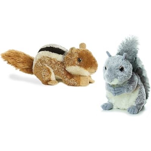 Aurora Chip The Chipmunk & Nutty The Gray Squirrel Plush Bundle