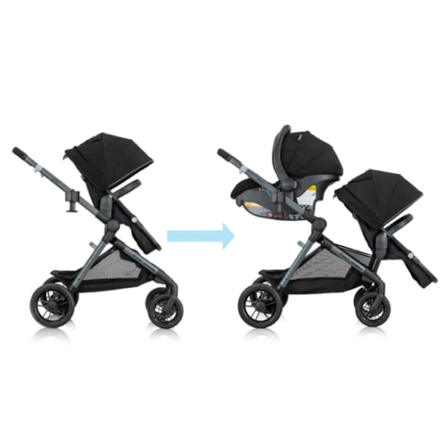 Evenflo Pivot Xpand Single to Double Stroller (Ayrshire Black)