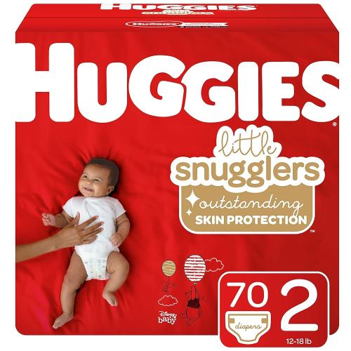 Huggies Little Snugglers Baby Diapers, Size 2, 70 Ct