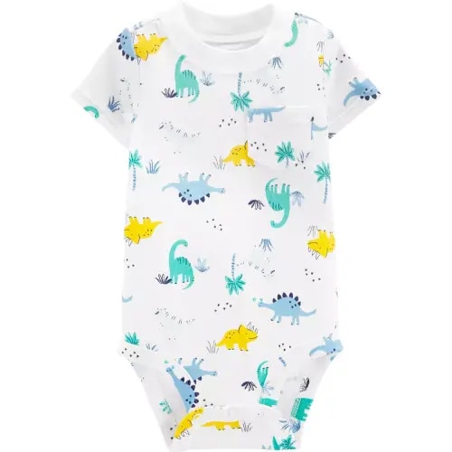 Dinosaur Bodysuit - White