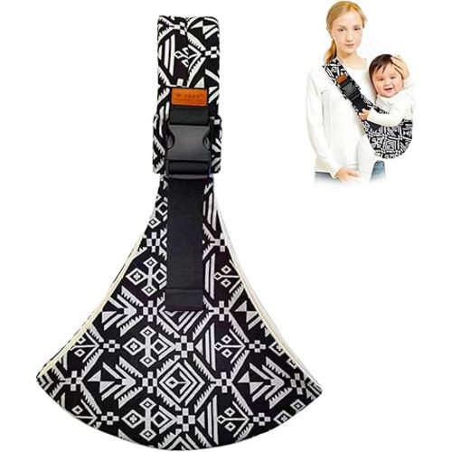 Baby Sling Carrier,Toddler Carrier, 2024 New Baby Carrier Newborn to Toddler,Portable Lightweight Non-Slip Hip Seat Carrier 10-30lbs(Black Sailboat)