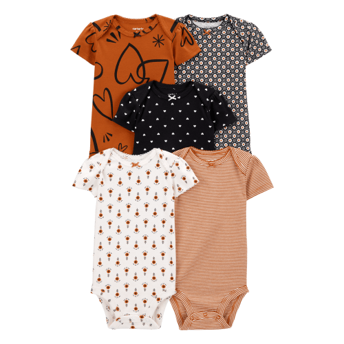 Baby 5-Pack Short-Sleeve Bodysuits - Carter's | Carter's