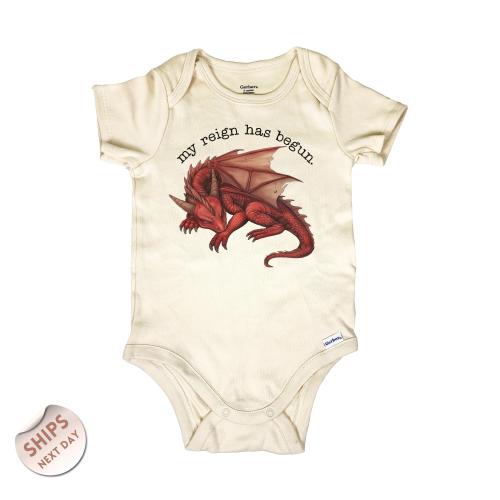 My reign has just begun Baby Onesie®, dragon Sweater, baby bodysuit, take home outfit, newborn, baby shower gift, Baby Gift, 2000344