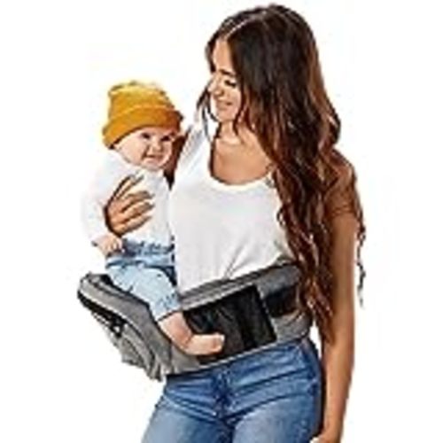 Amazon.com : Momcozy Hip Seat Baby Carrier - Adjustable Waistband with Original 3D Belly Protector, Ergonomic Carrier with Various Pockets for Newborns & Toddlers up to 45lbs (Black, Medium) : Baby