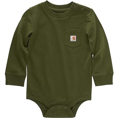 Carhartt Unisex Baby Long-Sleeve Pocket Bodysuit