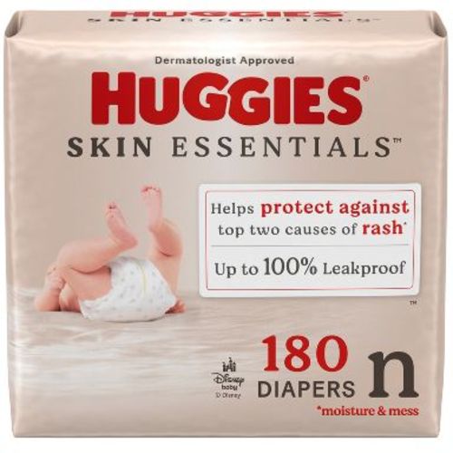 Huggies Skin Essentials Luxury Diapers - Newborn - 180ct