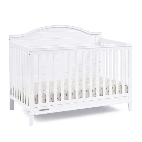 Delta Children Phoebe 6-in-1 Convertible Crib - Greenguard Gold Certified, Bianca White