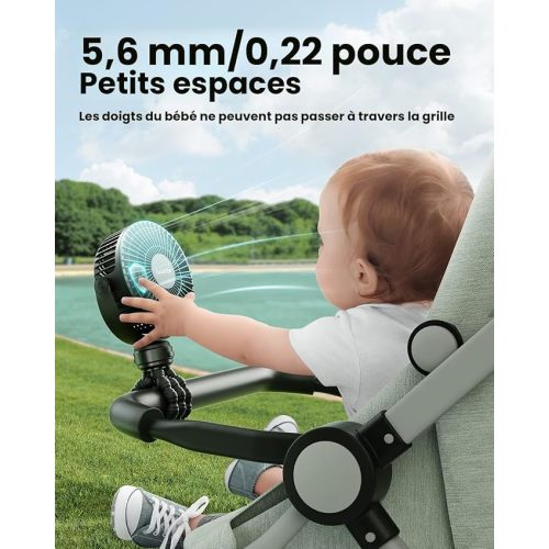 Mini ventilateur portable pour la poussette