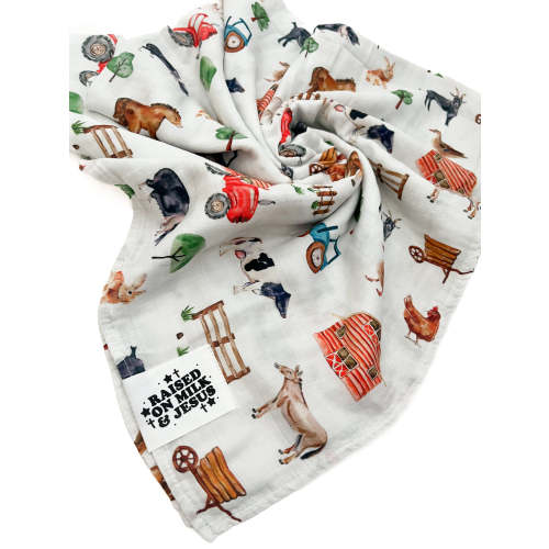 Raised On Milk & Jesus Farm Swaddle Blanket – OUR HOUSE ABOVE