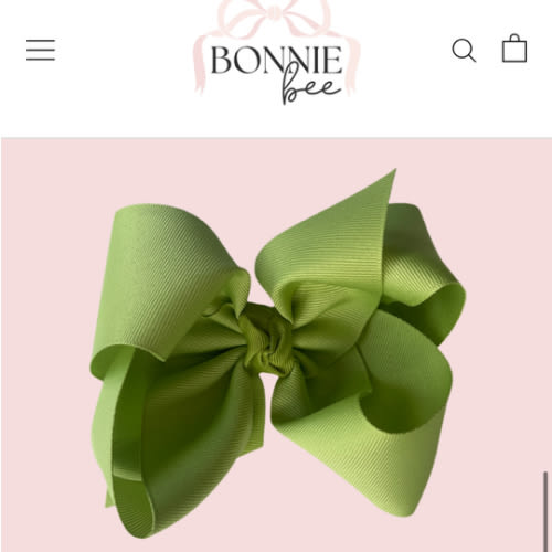Lime Grosgrain Bow