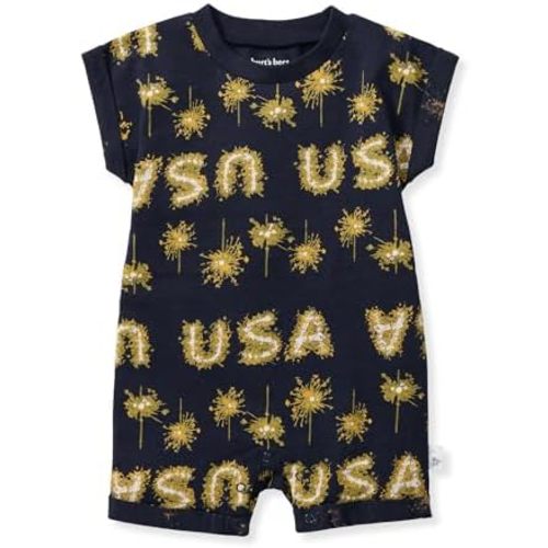 Burt's Bees Baby baby-boys Romper Jumpsuit, 100% Organic Cotton One-piece CoverallBaby and Toddler Layette Set