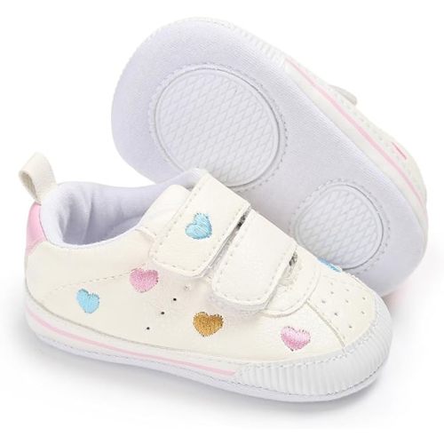 Clowora Baby Boys Girls Shoes Non-Slip Rubber Sole Sneakers Infant First Walking Toddler Crib Shoes Newborn Loafers Flats.