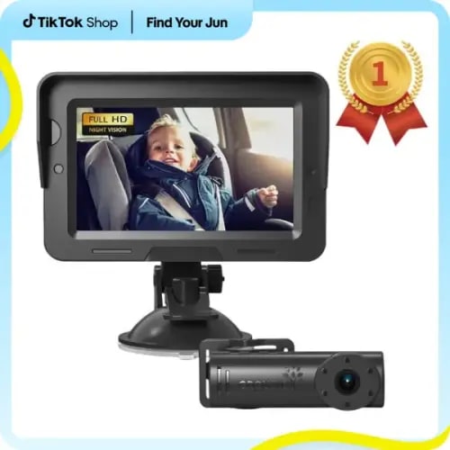【cozyvibes】Car Mirror, Grownsy Baby Car Monitor 4.3'' HD Display - TikTok Shop
