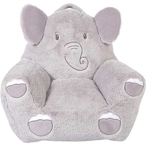 Elephant Toddler Chair Plush Character Kids Chair Comfy Pillow Chair for Boys and Girls, 19 in x 20 in x 16 in