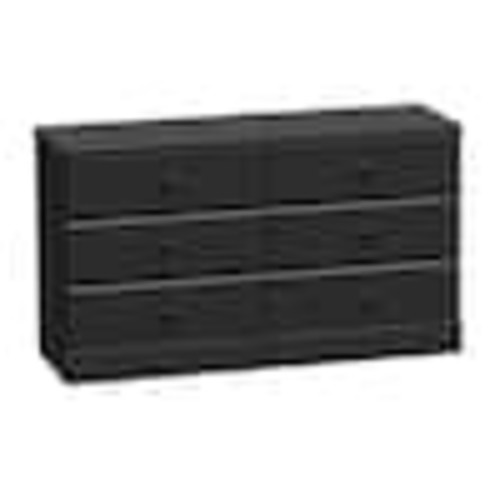 Prepac Astrid Black Finish 6-Drawer Double Dresser (26.85 in H. x 47.5 in W. x 15.5 in D.) BDBR-0402-1