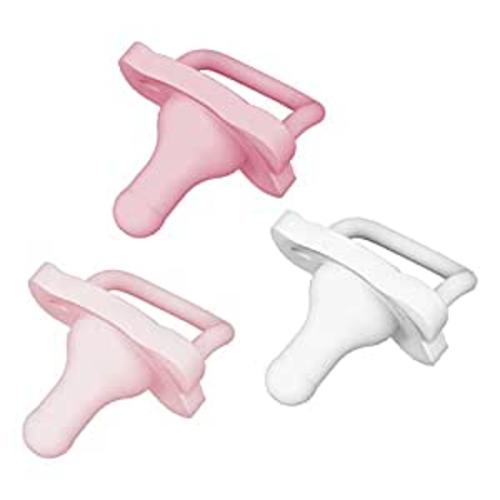 Dr. Brown's HappyPaci 100% Silicone Baby Pacifier, Contoured One-Piece Design, White, Pink, Light Pink, 0-6m, BPA-Free, 3 Pack - 3 Pack Variety - Pink, Light Pink, & White