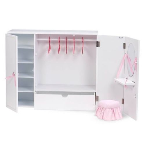 Our Generation Wooden Wardrobe - Closet For 18" Dolls