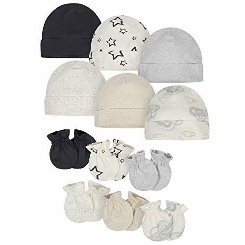 Onesies Brand Unisex Baby 12-piece Cap and Mitten Set