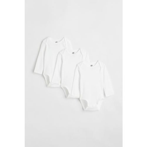 3-pack Long-sleeved Cotton Bodysuits