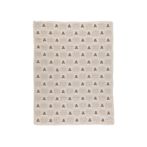 Sand Teddy Bear Patchwork Blanket