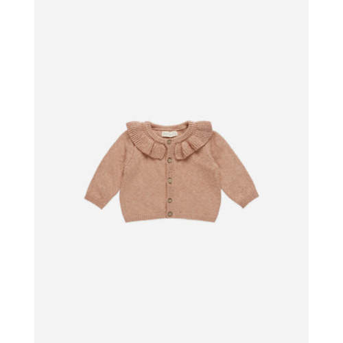 Ruffle Collar Cardigan || Rose