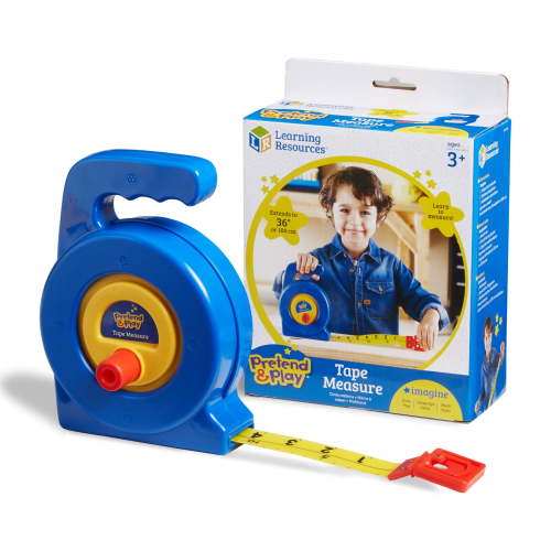 Learning Resources Pretend Play 3" Long Tape Measure - Kids Construction Toys, Ages 3 and Up