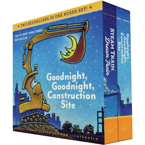 Goodnight, Goodnight, Construction Site and Steam Train, Dream Train Board Books Boxed Set