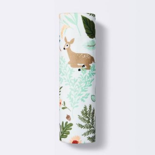 Muslin Swaddle Blanket Fauna - Pink/green/tan - Cloud Island™