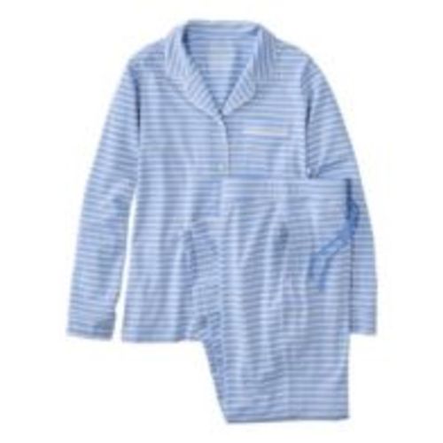 Women's Super-Soft Shrink-Free Button Front Pajama Set, Stripe