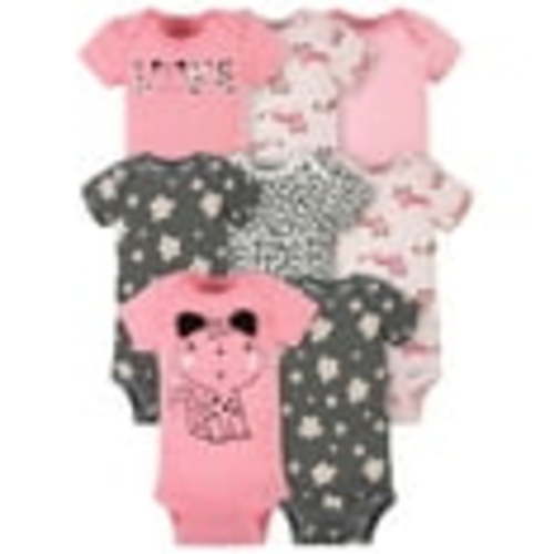 Gerber Baby Girls' Short Sleeve Onesies® Bodysuits, 8-Pack
