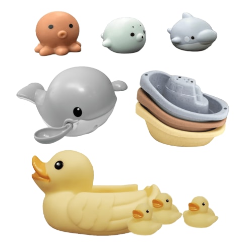 Jool Baby My First Bathtime 12-Piece Gift Set – Baby Bath Toys with Storage Bag