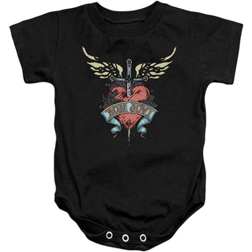 Bon Jovi - Greatest Hits Art - One-Piece Infant Snapsuit - 6 Months Black