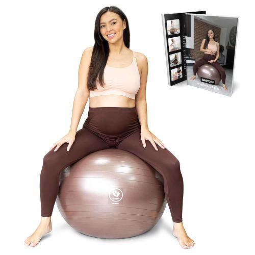 BABYGO® Birthing Ball for Pregnancy & Labor + Our Award Winning Book - Exercise, Birth & Recovery Plan, 5X Stronger Than a Yoga Ball with Eco Friendly Material