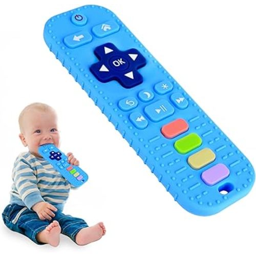 Hooku Silicone Teethers for Babies 0-6 Months, Teething Toys for Babies 6-12 Months, Baby Remote Control Toy, Infant Toys 0-3 Months, Sensory Chew Toys, Toddler Newborn Baby Girl Boy Gifts