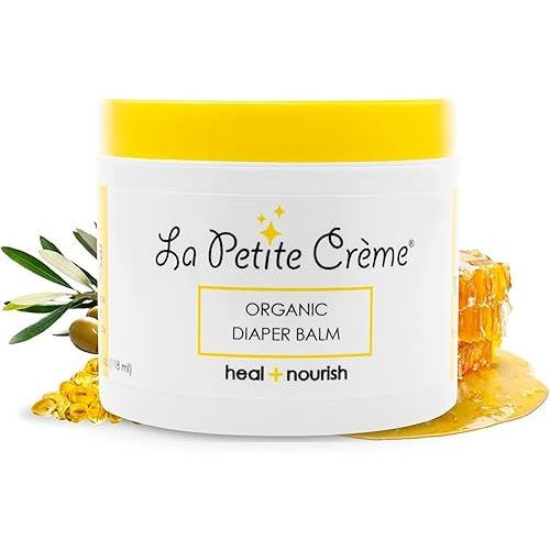 La Petite Creme French Premium Liniment Baby Balm - Diaper Cream & Skin Cleanser (4 oz) - Made in USA, Alternative to Baby Wipes, Clean, Protect & Restore - Organic Ingredients - Baby Essentials