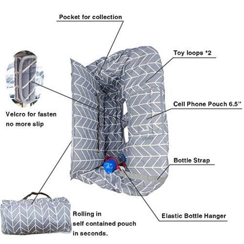 Shopping Cart Cover for Baby- Gray Arrow Print