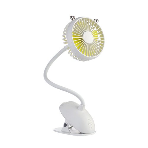 DTOWER Portable Flexible Neck Mini Clip Fan Baby Crib Fan Rechargeable USB Desktop Cooling Fan Adjustable Speed