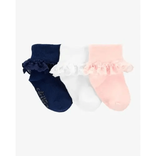 Baby 3-Pack Lace Cuff Socks - Carter's | Carter's