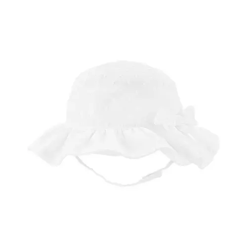 Baby Eyelet Sun Hat - 0-3M - White