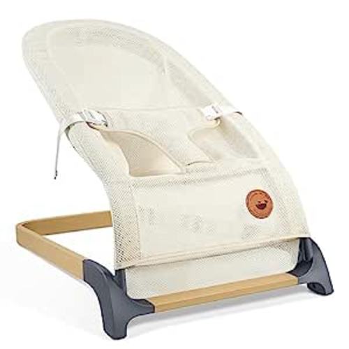 Amazon.com : ANGELBLISS Baby Bouncer, Portable Bouncer Seat for Babies, Infants Bouncy Seat with Mesh Fabric, Natural Vibrations (Beige) : Baby