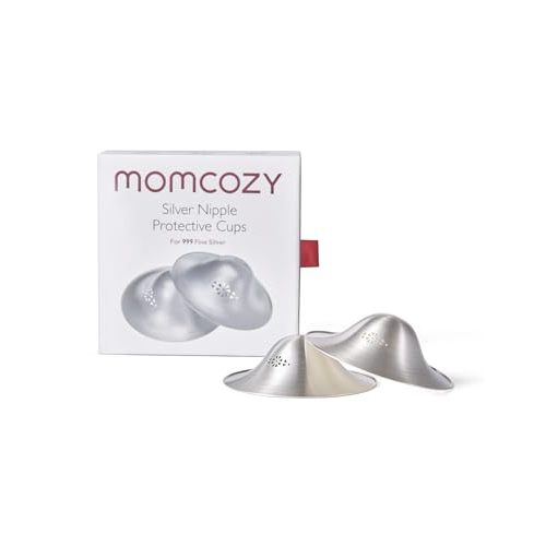 Momcozy Silver Nipple Shield for Nursing Newborn, Breastfeeding Essential, XL Size