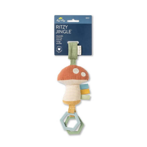 Itzy Ritzy Jingle Attachable Travel Toy, Mushroom