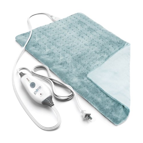 Pure Enrichment PureRelief Deluxe Heating Pad, Grey, Sea Glass, Mauve