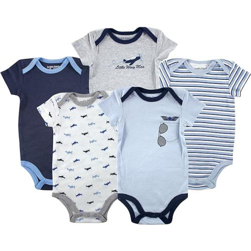 Luvable Friends Baby Girls' Cotton Bodysuits