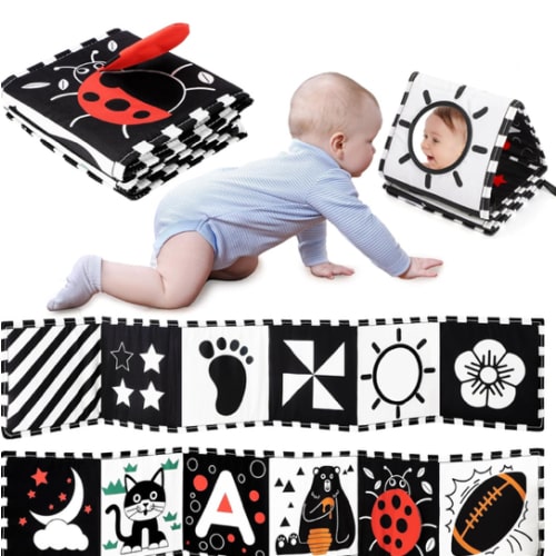 Amazon.com: URMYWO Black and White Baby Toys, High Contrast Newborn Toys 0-3 Months Brain Development, Tummy Time Toys, Soft Baby Book, Infant Visual Stimulation Montessori Sensory Toys 0-6-12 Months Shower Gift : Toys & Games
