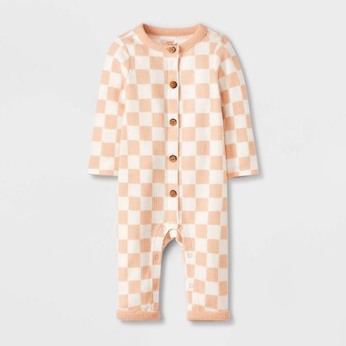 Baby Waffle Romper - Cat & Jack™ Beige 3-6m